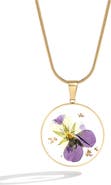 Mint & Lily Pressed Birth Flower Necklace