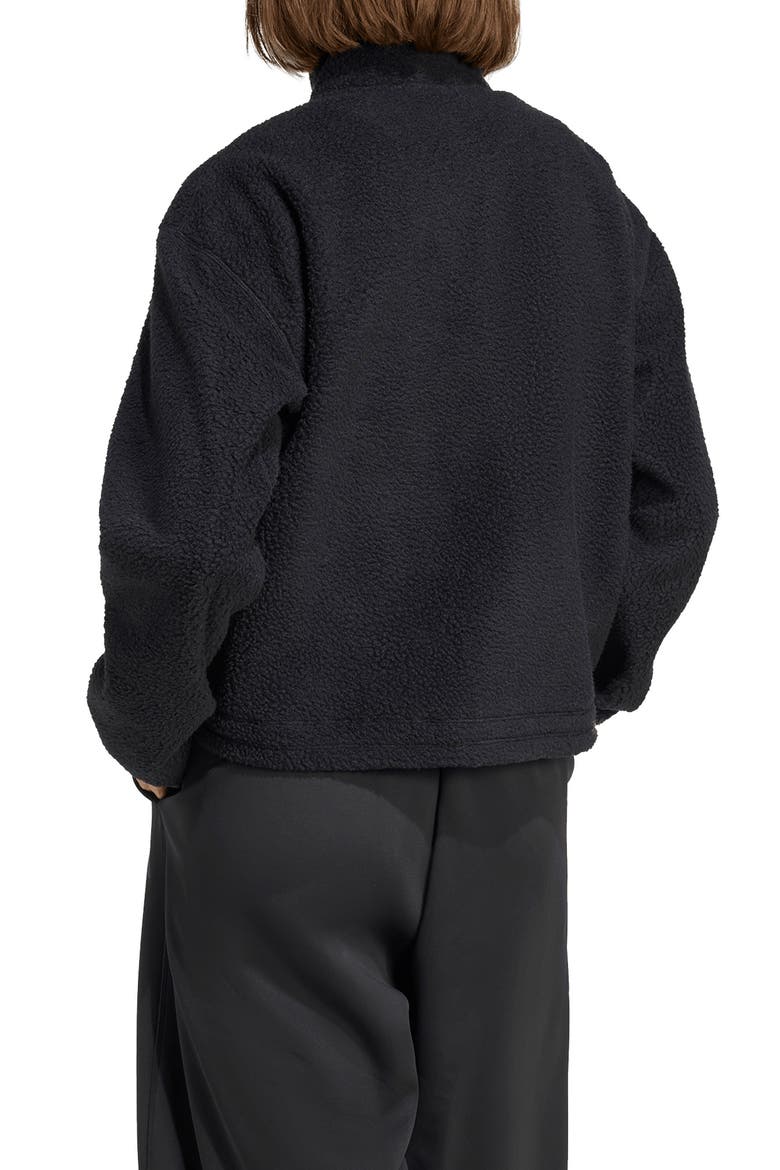 Climawarm High Pile Fleece Half Zip Pullover, Alternate, color, BLACK