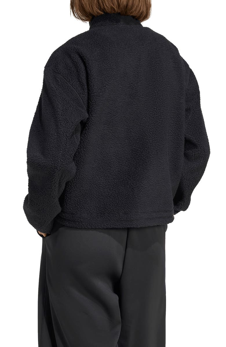adidas Climawarm High Pile Fleece Half Zip Pullover, Alternate, color, Black