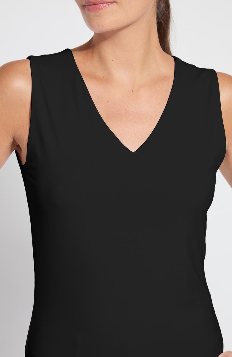 Lysse 'Lyssentials COOL-FRESH<sup>™</sup> Jersey V-Neck Tank, Alternate, color, Black