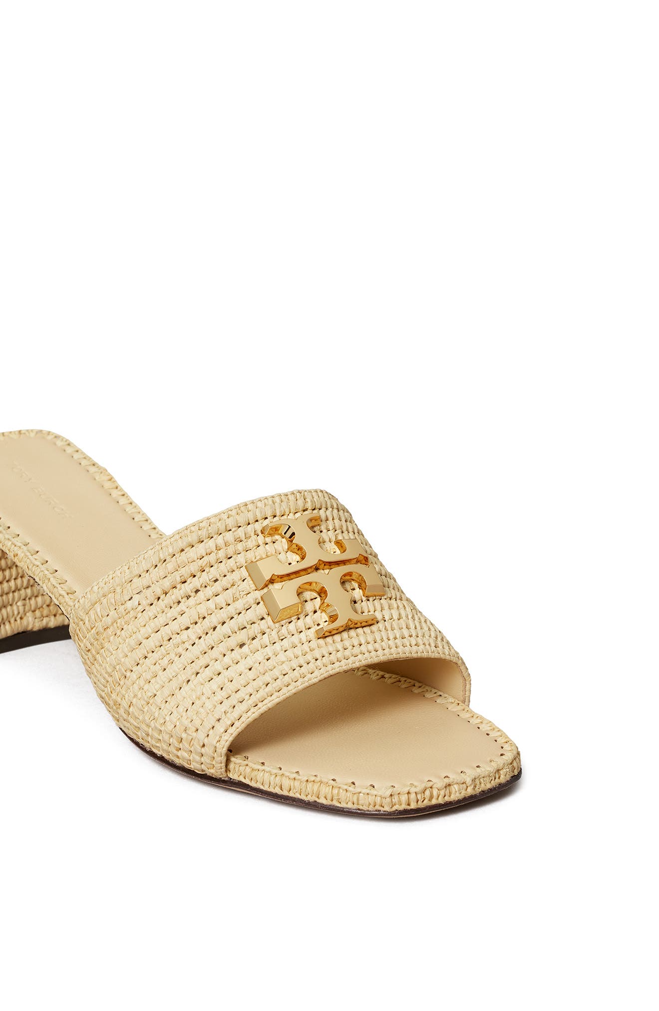 Eleanor Raffia Slide Sandal, Alternate, color, NATURAL / GOLD