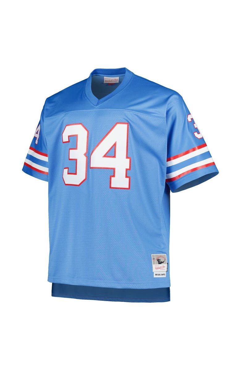 Mitchell & Ness Men's Mitchell & Ness Earl Campbell Light Blue Houston Oilers Big & Tall 1980 Retired Player Replica Jersey, Alternate, color,