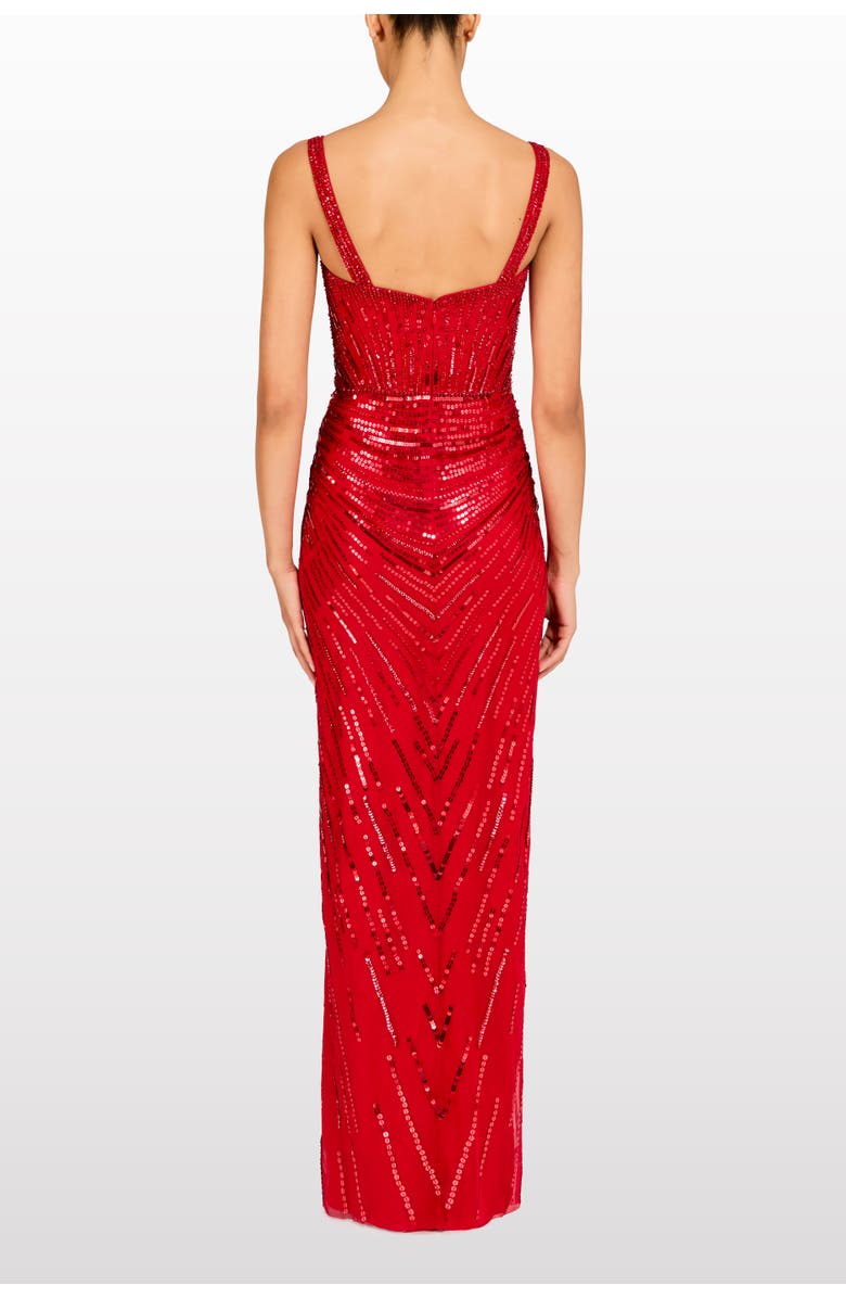 Jenny Packham Chrissy Sequin-embellished Dress, Alternate, color, Chilli Red
