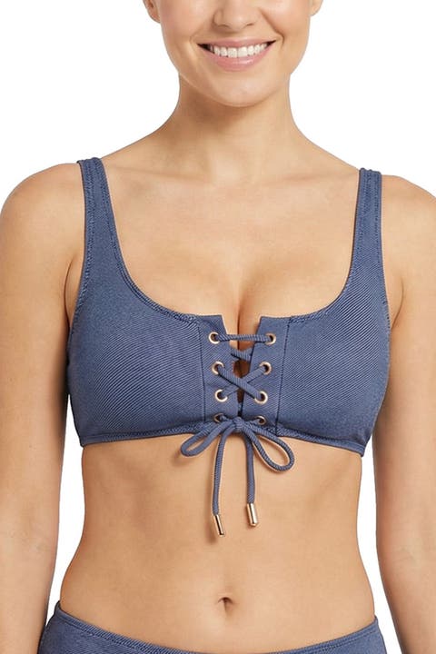 Samara  Lace-Up Underwire Bikini Top