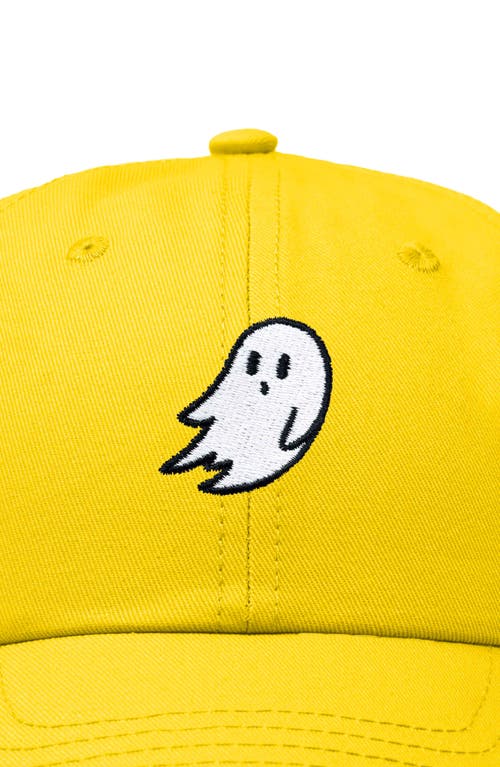Dalix Ghost Embroidered Low Crown Cap In Gold