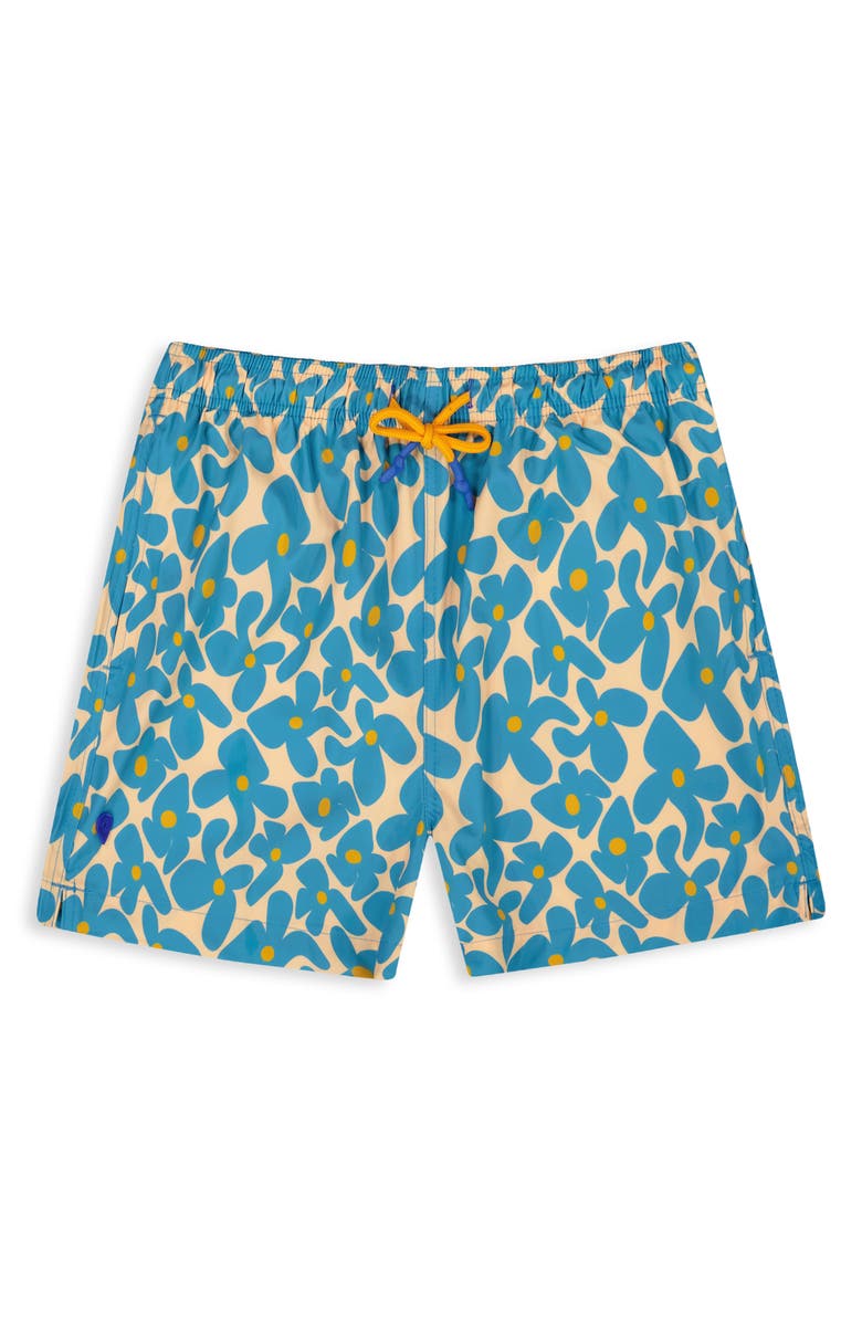 Sunset x Vine Floral Swim Trunks, Alternate, color,