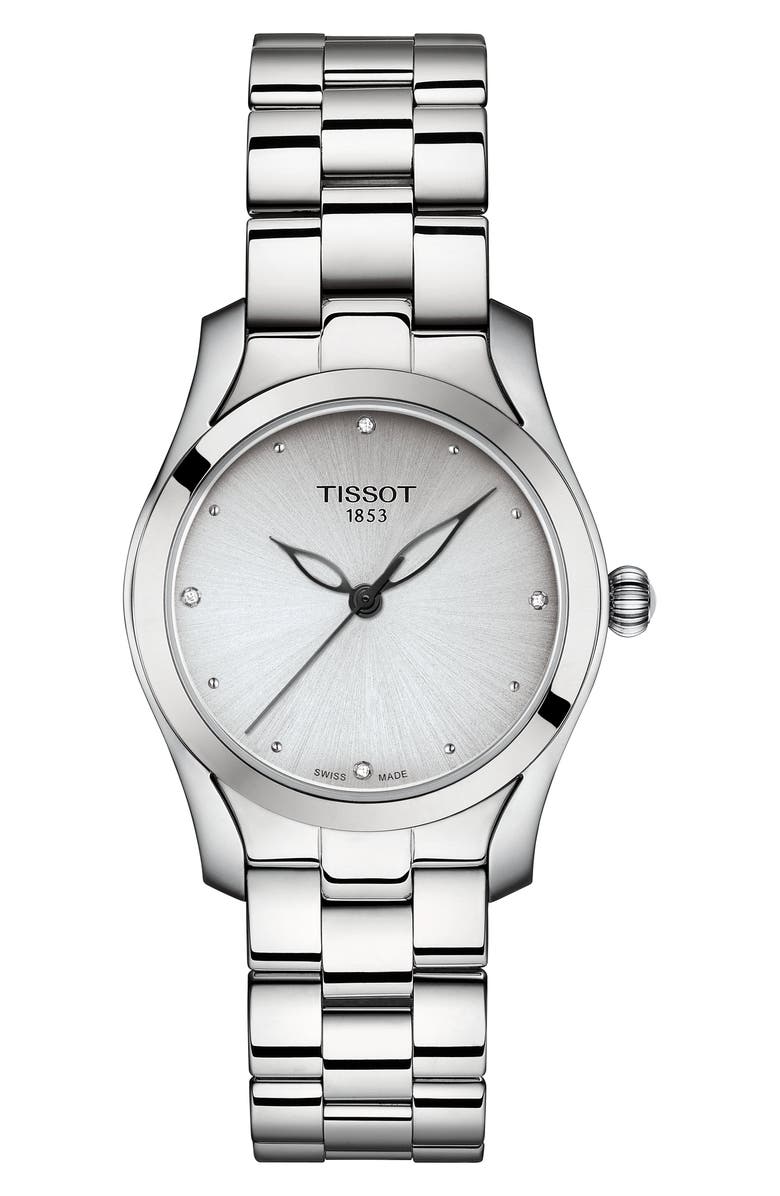 Tissot T-Wave Bracelet Watch, 30mm, Main, color, 