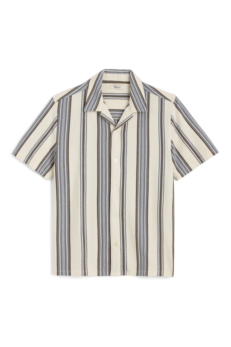 The Camp Shirt in Seaport Terry, Alternate, color, ASHEN BLUE