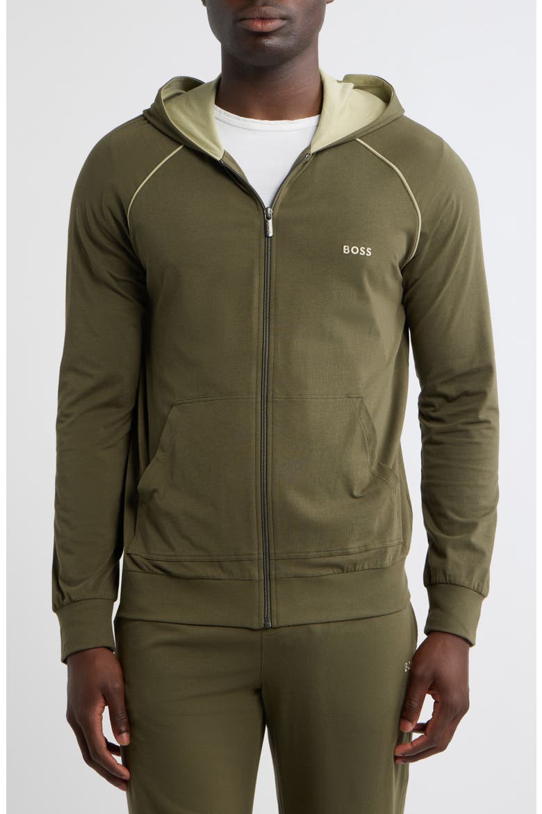Mix Match Hooded Zip Jacket, Alternate, color, OPEN GREEN