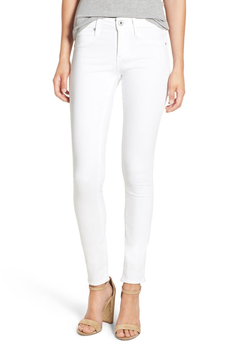 'Mya' Skinny Jeans, Main, color, WHITE