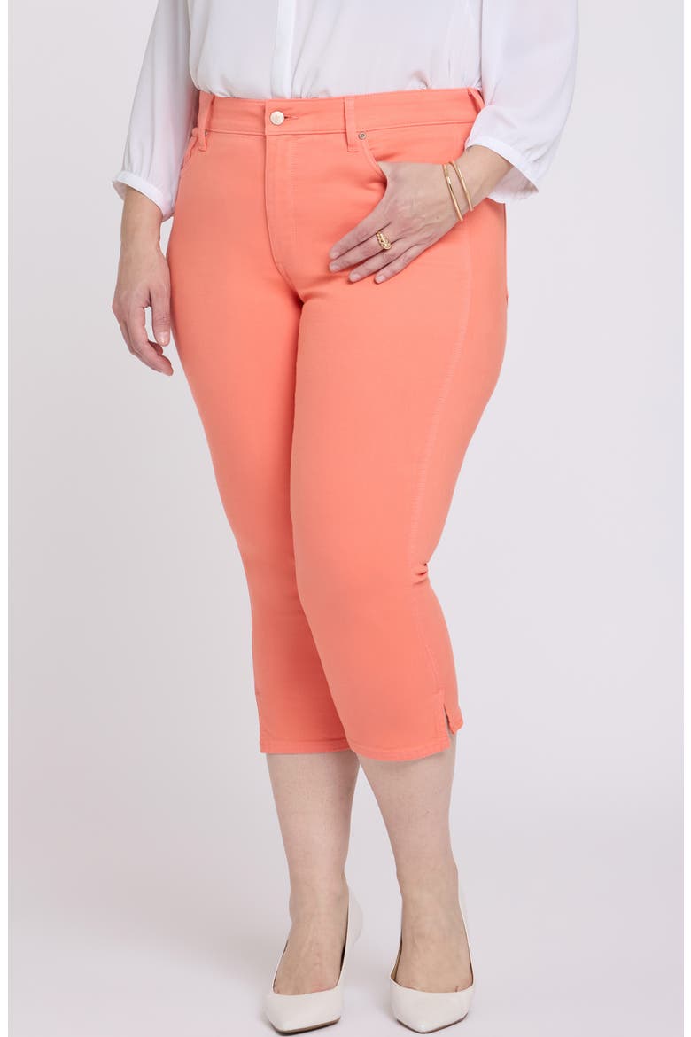 Chloe Capri Side Slit Jeans, Main, color, PEACHINESS
