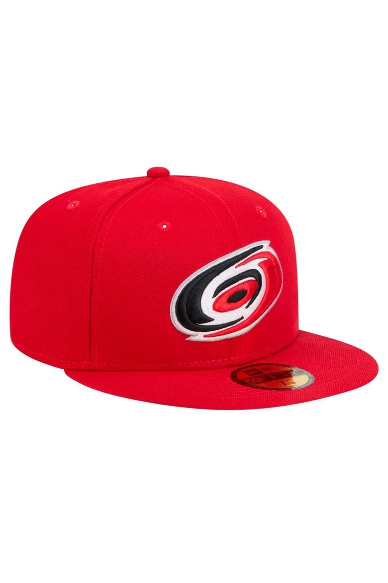 Men's New Era Red Carolina Hurricanes Core 59FIFTY Fitted Hat, Alternate, color, Red