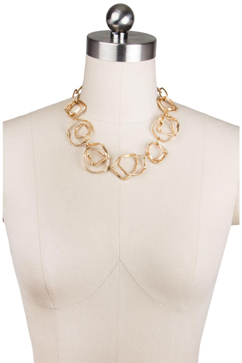 Hand Hewn Necklace, Alternate, color, GOLD