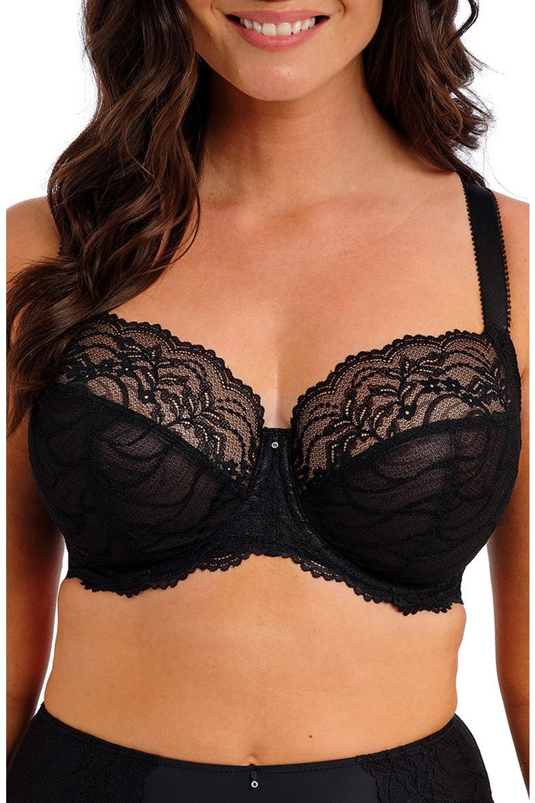 Cesile Underwire Side Support Bra, Main, color, BLACK