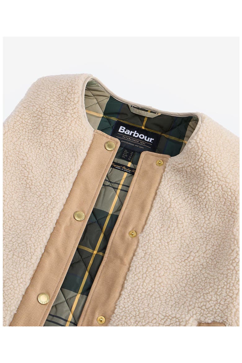Dulsie High Pile Fleece Quilted Vest, Alternate, color, ECRU/ANCIENT