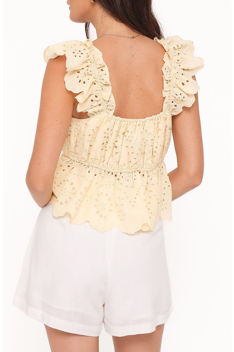 Regina Eyelet Ruffle Top, Alternate, color, BUTTER YELLOW