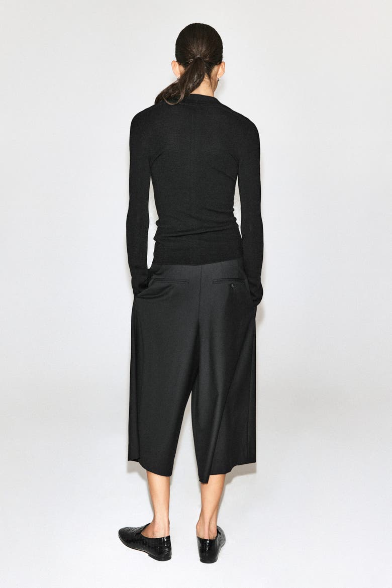 Seamless Merino Wool Shirt, Alternate, color, BLACK