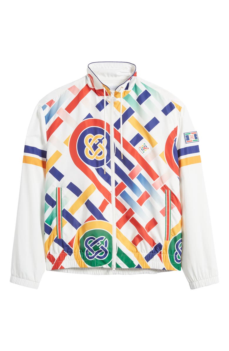 Casablanca Ping Pong Shell Track Jacket, Alternate, color,