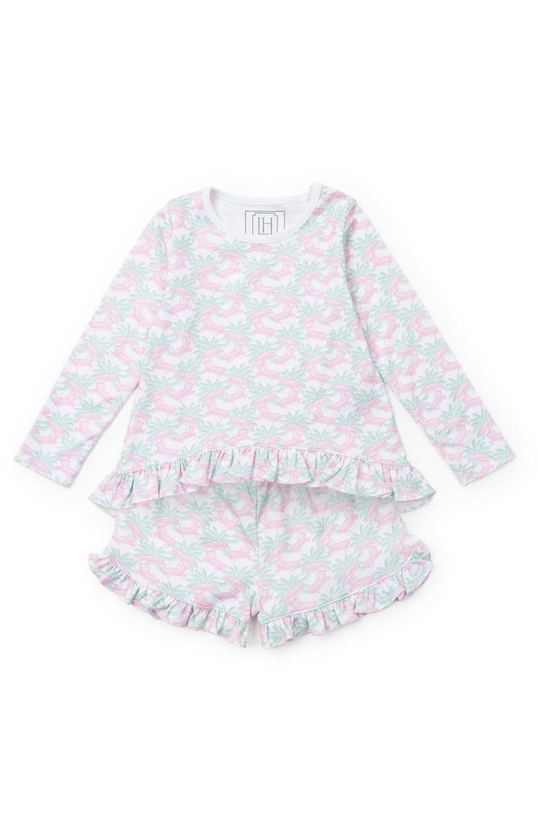 Lila and Hayes Rorie Girls' Short Set, Main, color, Poolside Palms