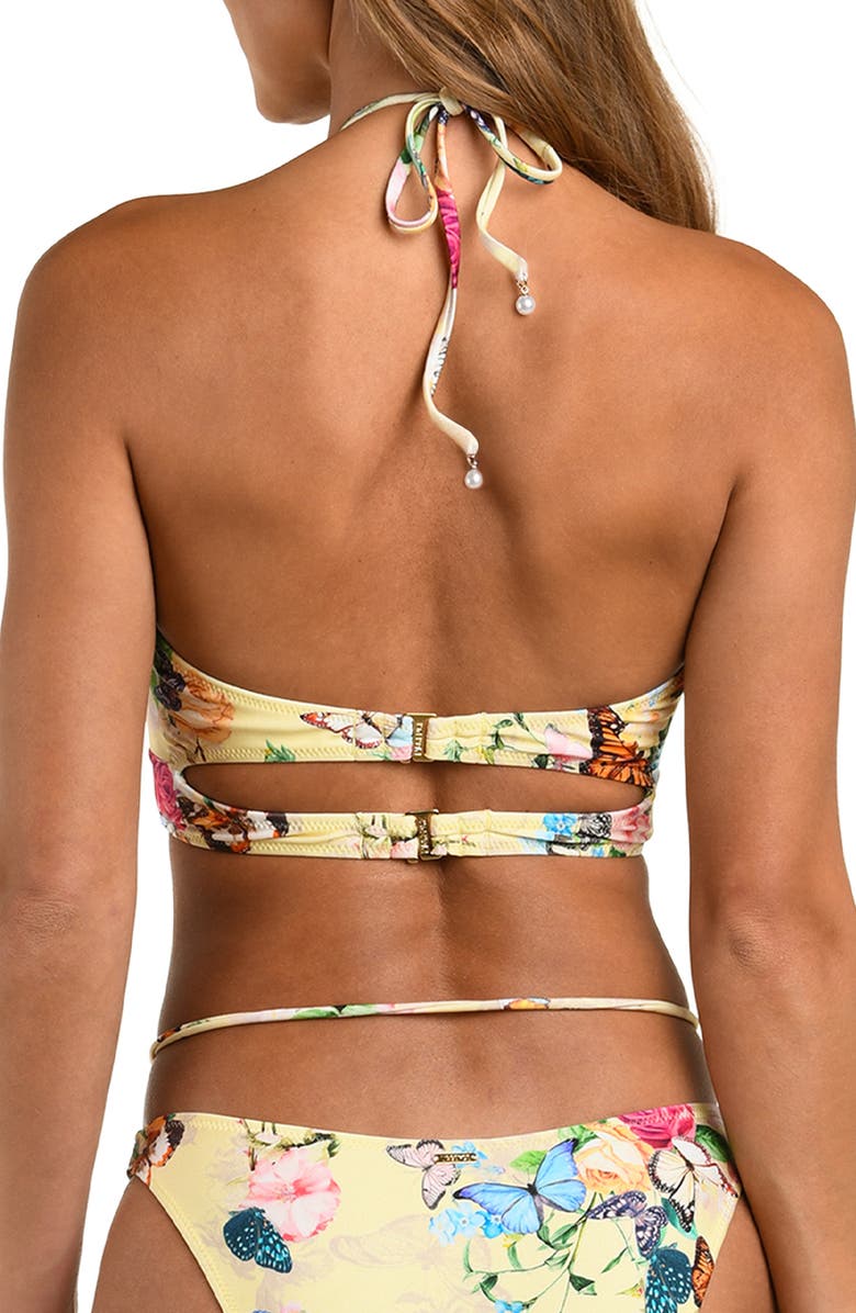 L'AGENCE Sirena Garden Butter Bikini Top, Alternate, color, Yellow Multi