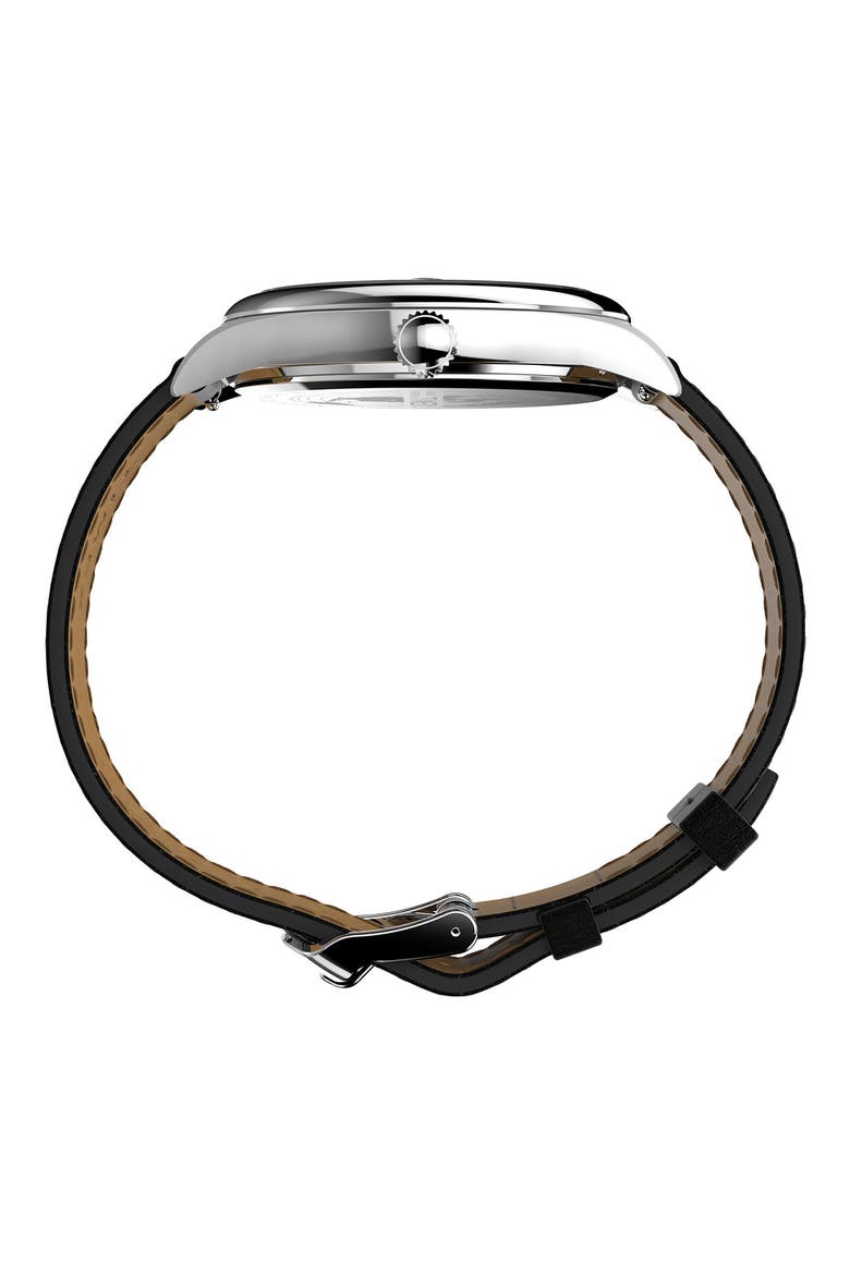Legacy Leather Strap Watch, 41mm, Alternate, color, BLACK
