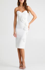 HELSI Kaia Floral Appliqué Strapless Dress