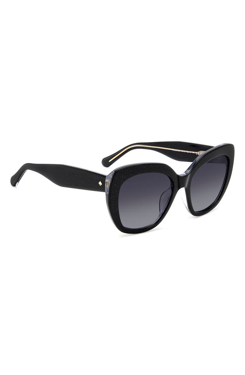 Kate Spade New York winslet 55mm gradient round sunglasses, Alternate, color, Black/ Grey Shaded