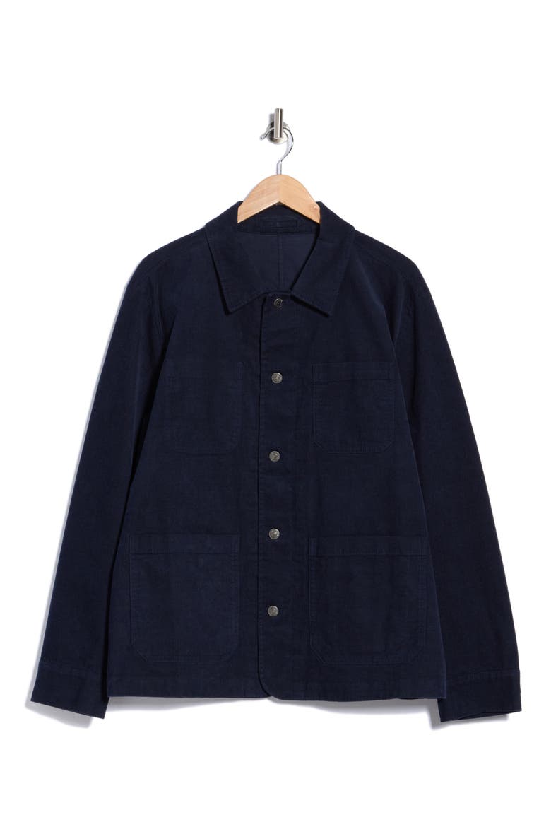Corduroy Chore Jacket, Main, color, MOOD INDIGO