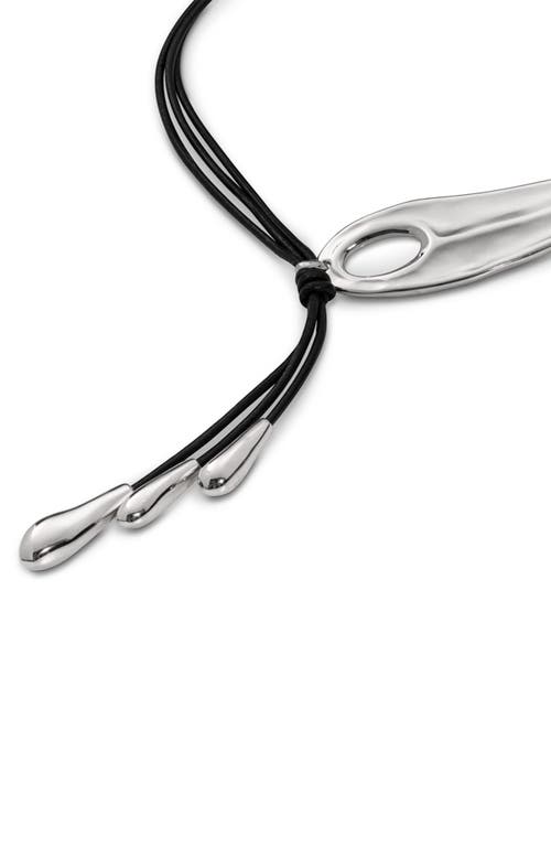 Unode50 18k Gold And Silver Short Adjustable Latigo Necklaces In Metallic