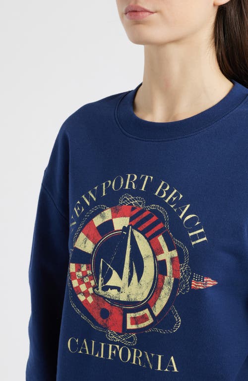 Shop Golden Hour Newport Sail Graphic Sweatshirt In Medieval Blue