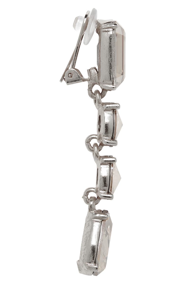 Oscar de la Renta Classic Crystal Linear Drop Earrings, Alternate, color,
