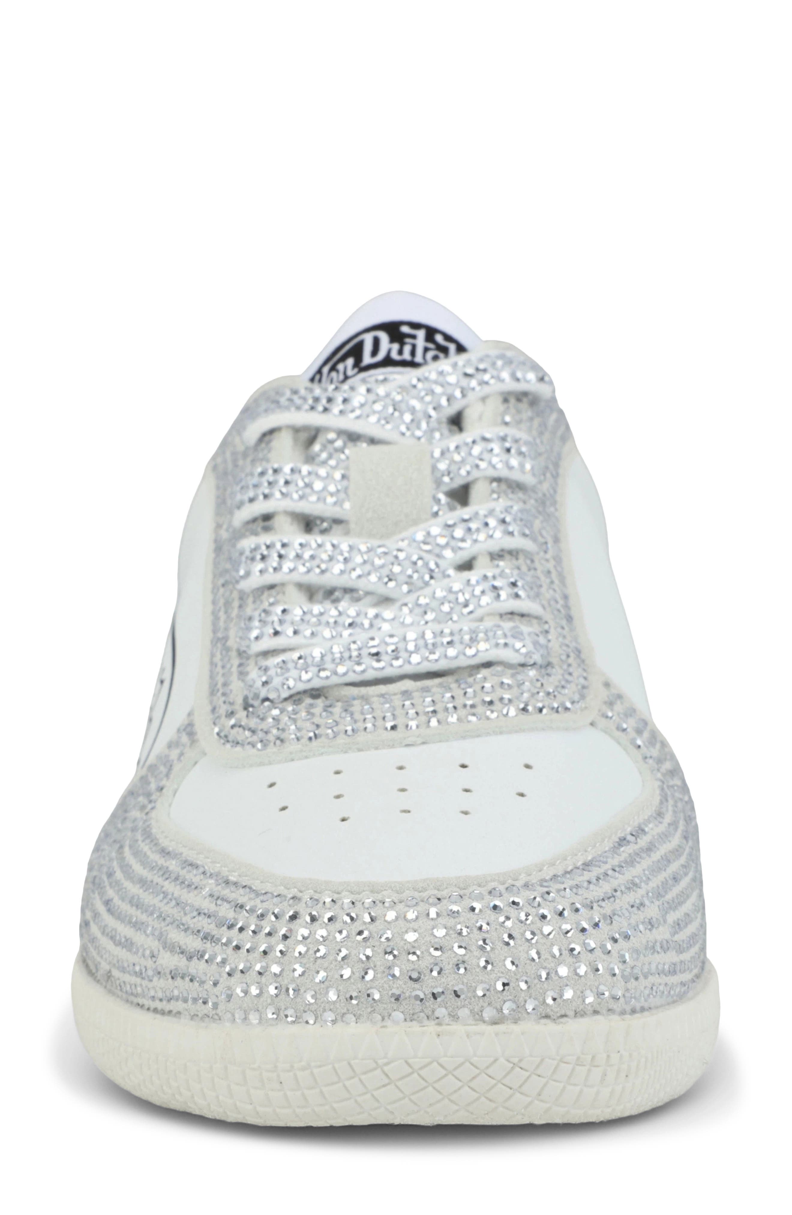 Glimmer Sneaker, Alternate, color, WHITE/CRYSTAL