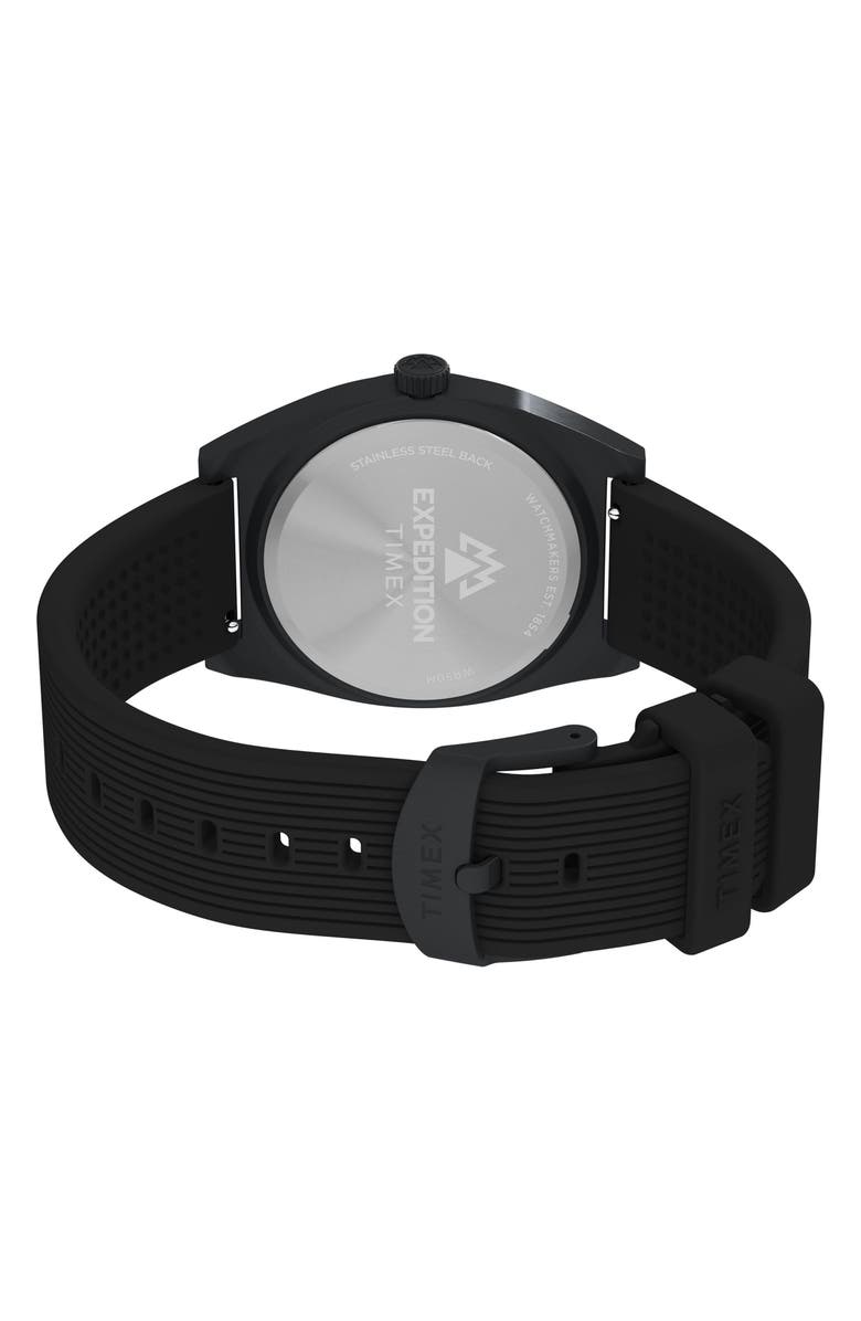Timex<sup>®</sup> Expedition<sup>®</sup> Capstone Silicone Strap Watch, 39mm, Alternate, color, Black/Black