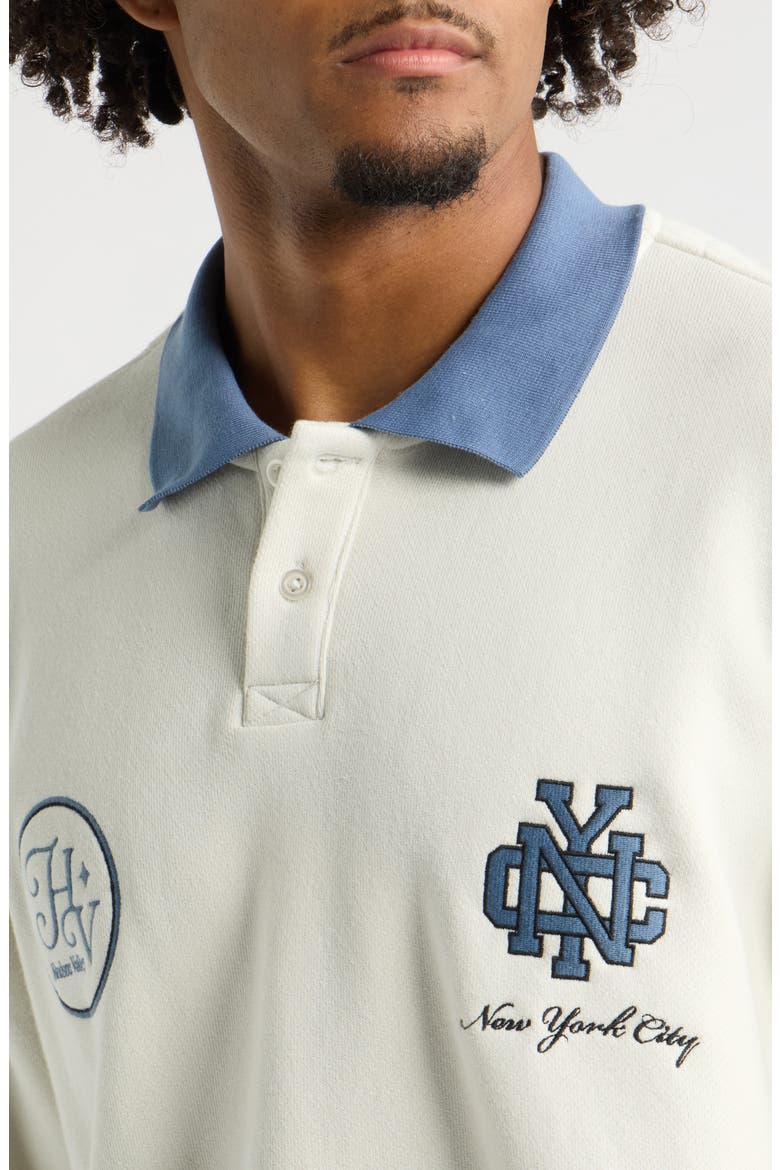 Hudson Cotton Rugby Shirt, Alternate, color, CREAM
