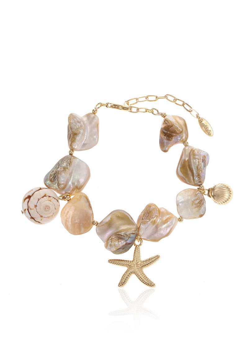 Vacation Shell Bracelet, Alternate, color, GOLD