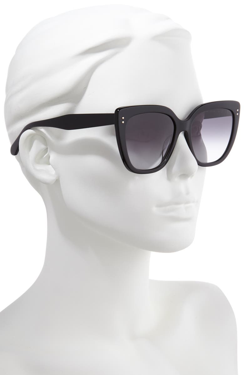 Kate Spade New York 55mm kiyannas cat eye sunglasses, Alternate, color, 