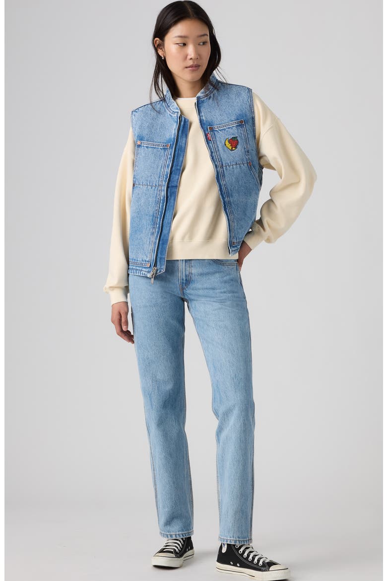 Straight Leg Jeans, Alternate, color, X SHFU LIGHT STONE