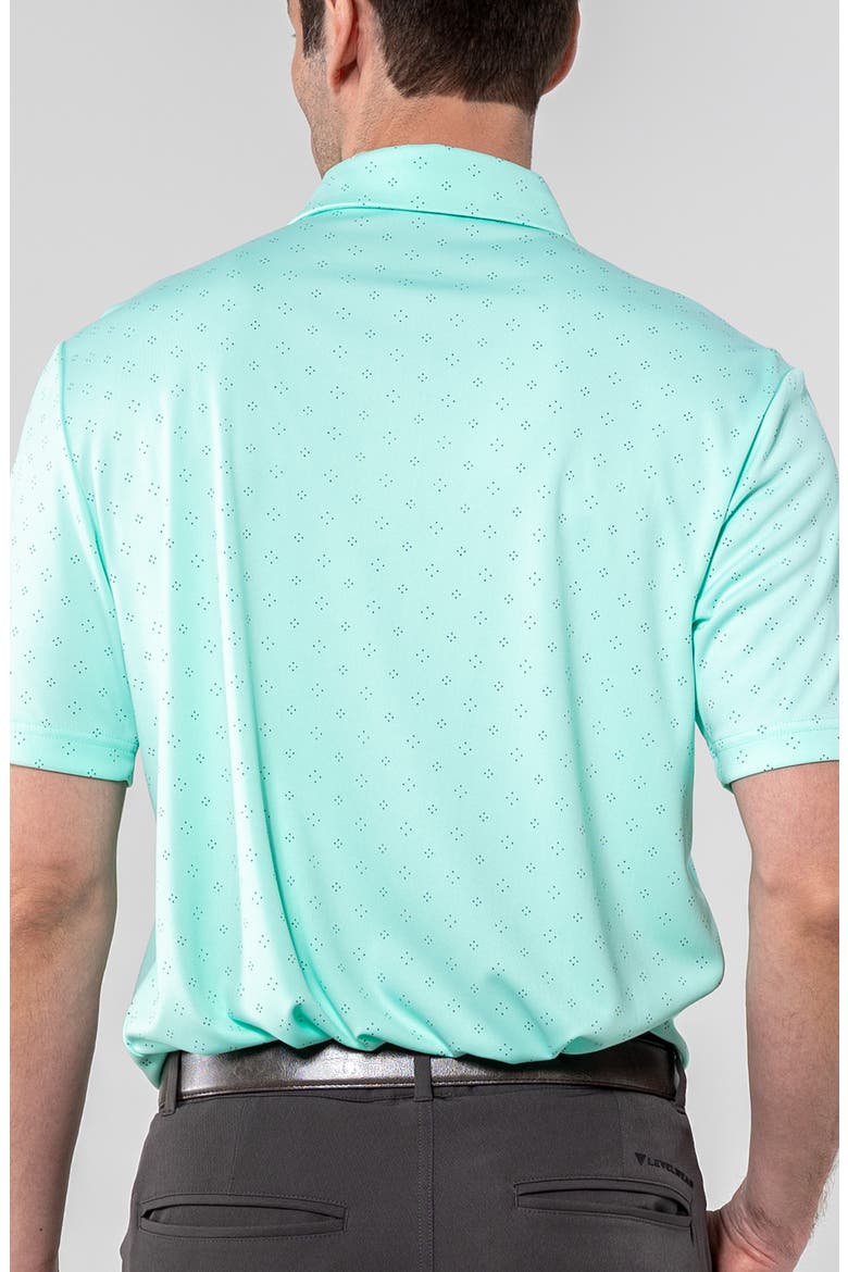 Detect Knit Polo, Alternate, color, BEACH GLASS/ CHARCOAL