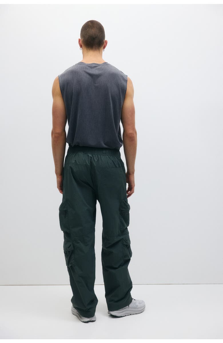 H&M Loose Fit Water-repellent Cargo Trousers, Alternate, color, Green