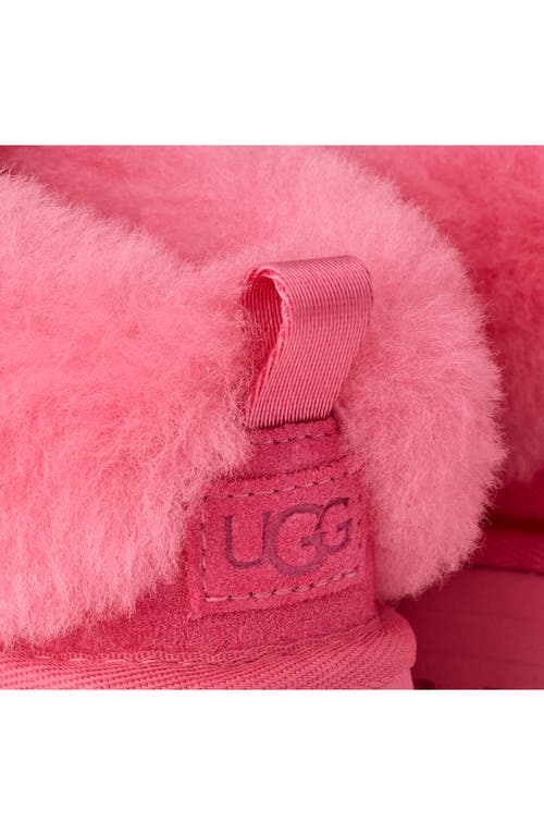 Ugg(r) Kids' Tazzelle Genuine Shearling Collar Slipper In Pink