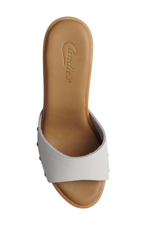 Candies Candie's Emiliana Platform Sandal In White Leather