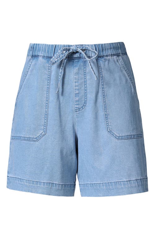 Bayeas High Waist Drawstring Denim Shorts In Blue