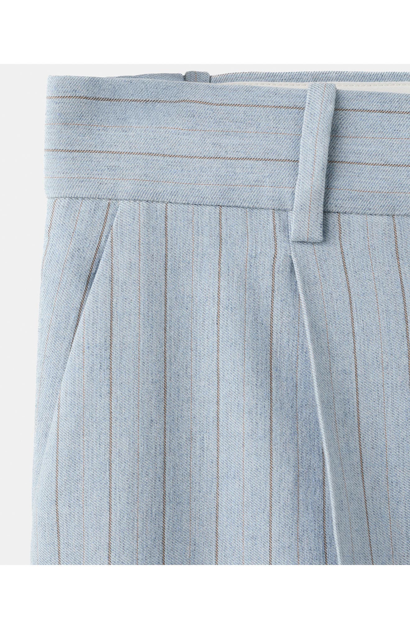 Pleated Pinstripe Suit Pants - image 2