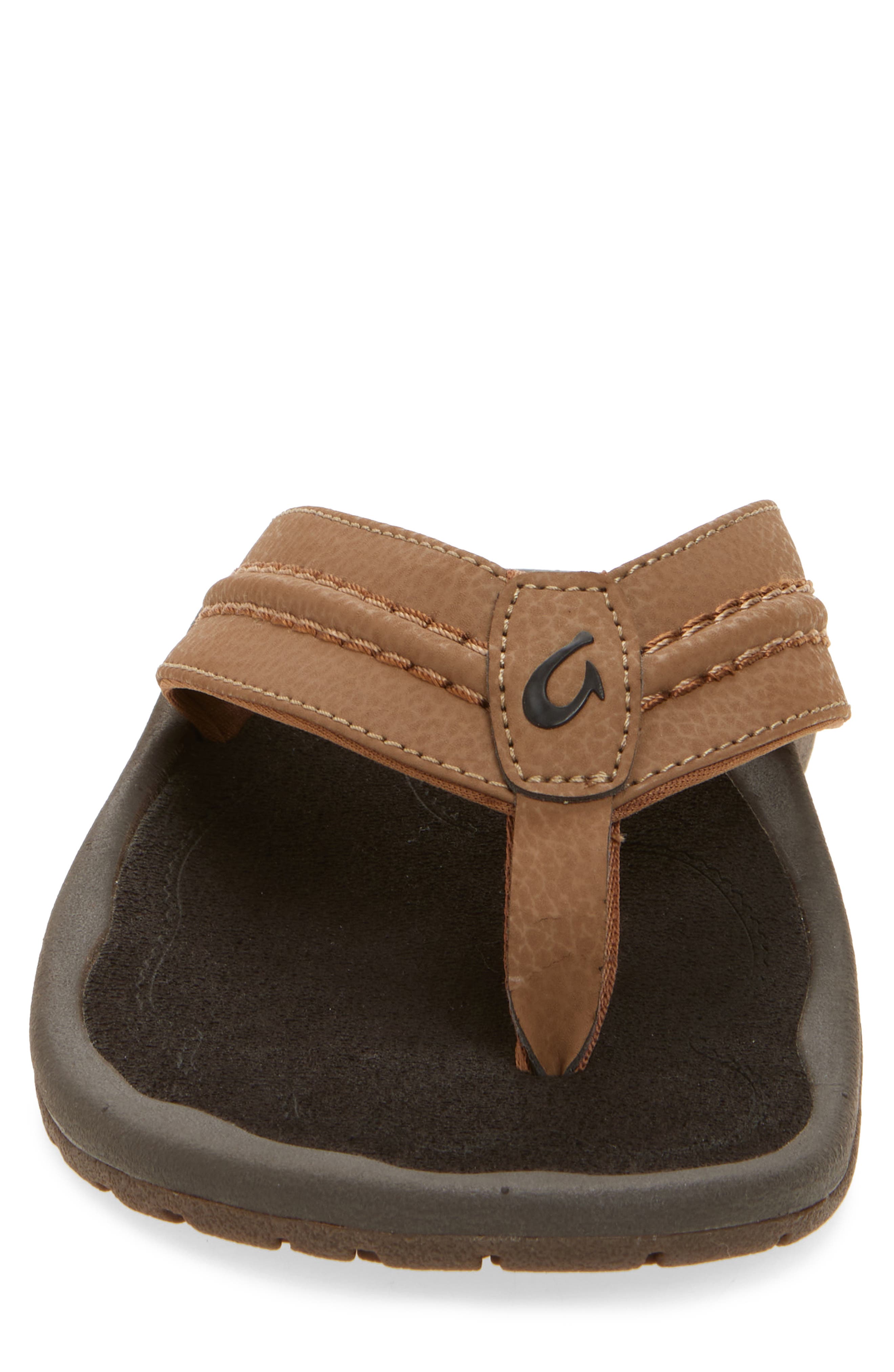 OluKai Hokua Flip Flop, Alternate, color, Rock / Black