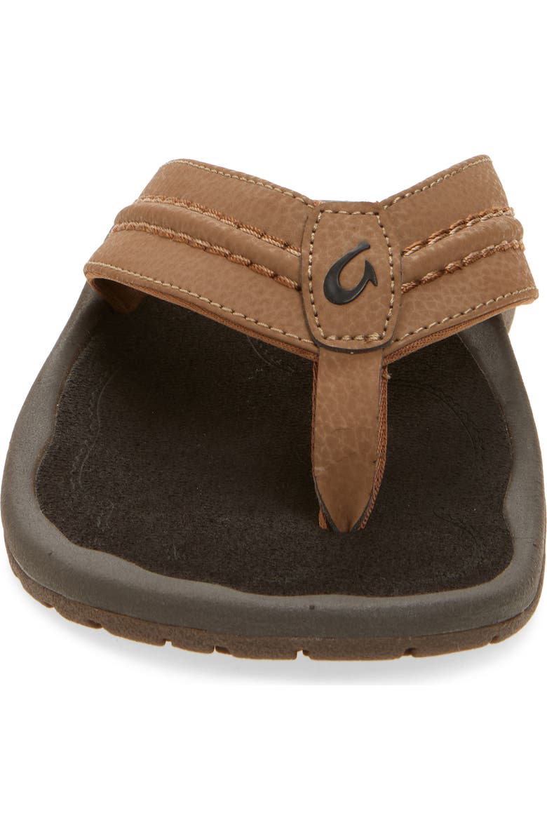 OluKai Hokua Flip Flop, Alternate, color, Rock / Black