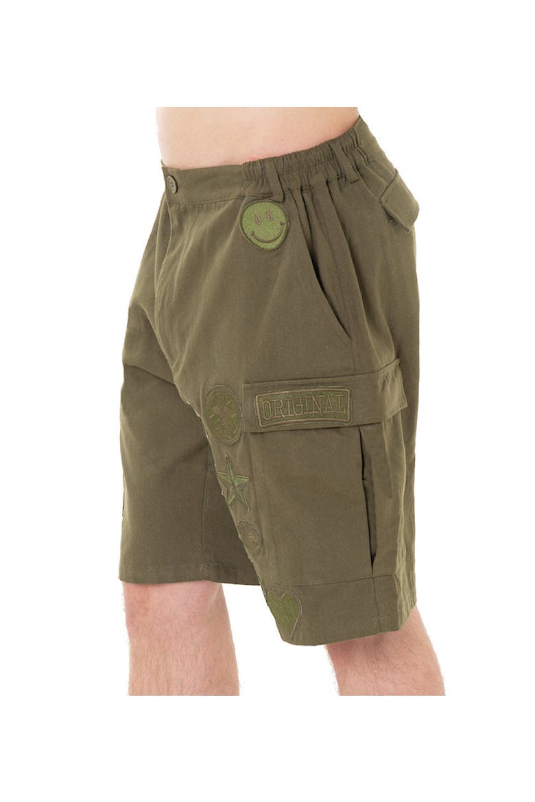 Menswear Patches Cargo Shorts, Alternate, color, Army Green