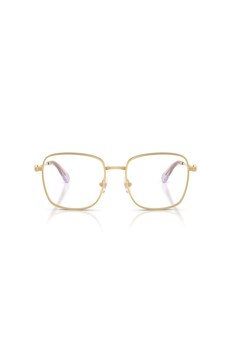 Swarovski 53mm Square optical glasses, Alternate, color, Gold