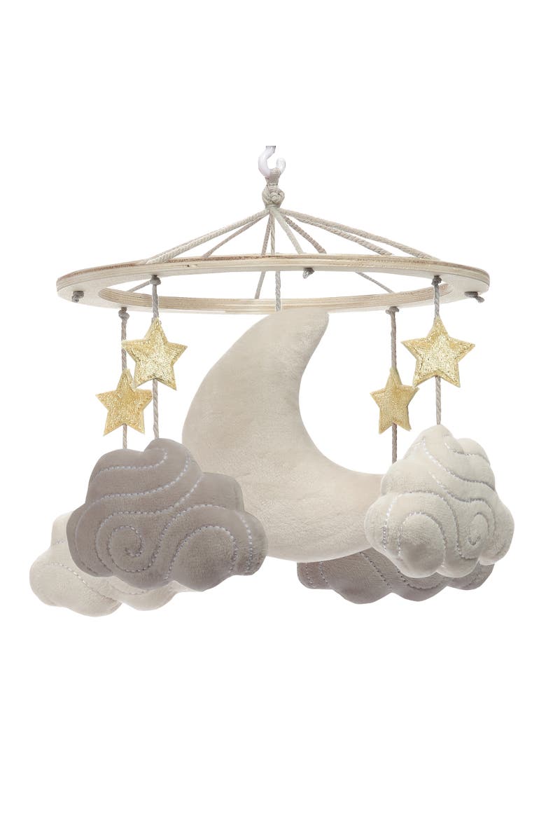 Lambs & Ivy Goodnight Moon Musical Baby Crib Mobile Soother Toy - Stars/Clouds, Alternate, color, Cream