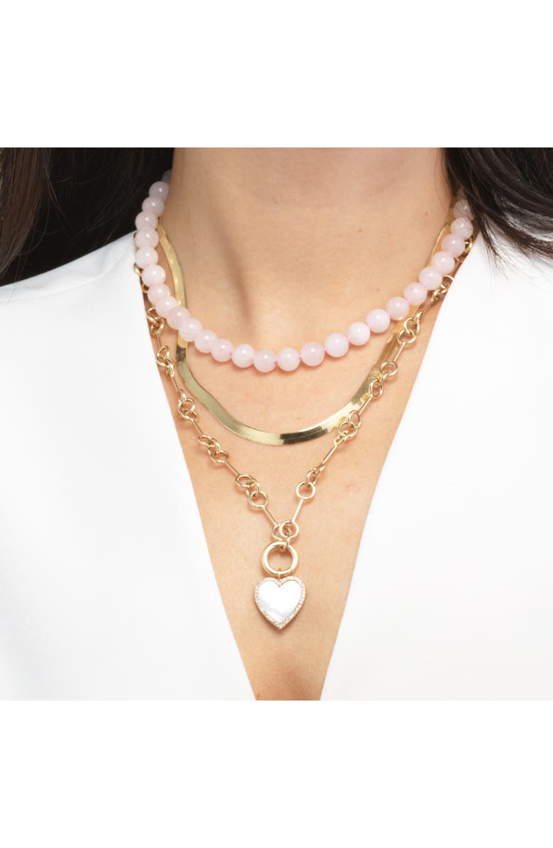 The Lovery Fine Jewelry Interlocked Circle Chain Necklace, Alternate, color, Yellow Gold