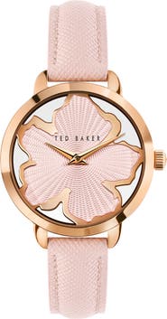 Ted Baker London Lilabel Leather Strap Watch, 36mm